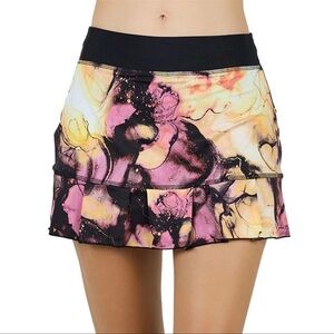 Sofibella Abstract UV Colors Cosmos 14” Tennis pickleball Skort Skirt Small